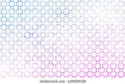 Light Pink, Blue vector backdrop with lines, triangles. Decorative design in abstract style with triangles. Modern template for your landing page.