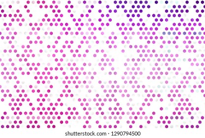 Light Pink, Blue vector backdrop with hexagons. Colorful hexagons on white backdrop. Pattern can for your ad, booklets.