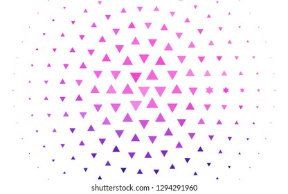 Light Pink, Blue vector backdrop with lines, triangles. Decorative design in abstract style with triangles. Best design for your ad, poster, banner.