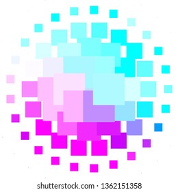 Light Pink, Blue vector backdrop with rectangles. Abstract gradient illustration with rectangles. Best design for your ad, poster, banner.