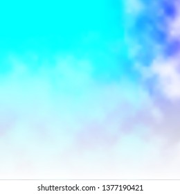 Light Pink, Blue vector backdrop with cumulus. Abstract illustration with colorful gradient clouds. Template for websites.