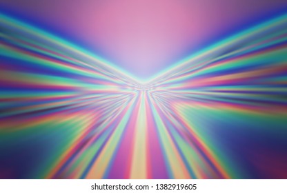 Light Pink, Blue vector backdrop with curved lines. An elegant bright illustration with gradient. Colorful wave pattern for your design.
