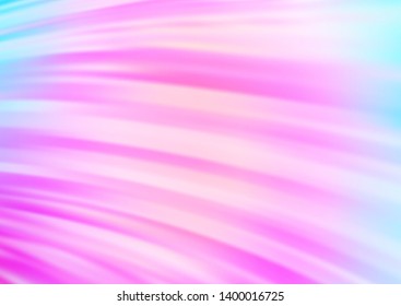 Light Pink, Blue vector backdrop with bent lines. Glitter abstract illustration with wry lines. A new texture for your  ad, booklets, leaflets.