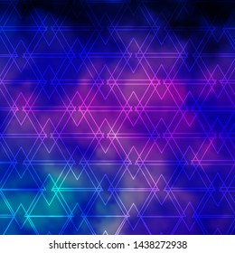 Light Pink, Blue vector backdrop with lines, triangles. Colorful illustration with triangles in simple style. Template for landing pages.