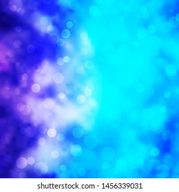 Light Pink, Blue vector backdrop with circles. Abstract decorative design in gradient style with bubbles. Pattern for wallpapers, curtains.