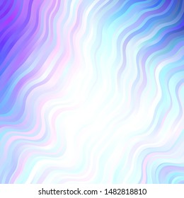 Light Pink, Blue vector backdrop with bent lines. Bright sample with colorful bent lines, shapes. Pattern for websites, landing pages.