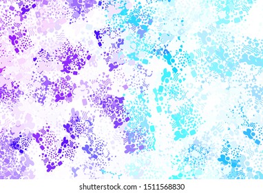 Light Pink, Blue vector backdrop with memphis shapes. Simple colorful illustration with abstract gradient shapes. Background for a cell phone.