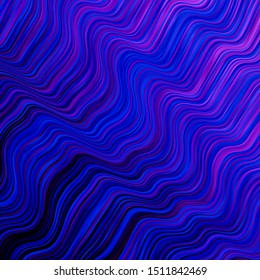 Light Pink, Blue vector backdrop with bent lines. Abstract illustration with bandy gradient lines. Pattern for websites, landing pages.