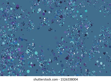 Light Pink, Blue vector backdrop with memphis shapes. Decorative design in abstract style with random forms. Simple design for your web site.