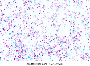 Light Pink, Blue vector backdrop with memphis shapes. Colorful chaotic forms with gradient in modern style. Best smart design for your business.