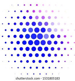 Light Pink, Blue vector backdrop with dots. Abstract colorful disks on simple gradient background. Pattern for wallpapers, curtains.