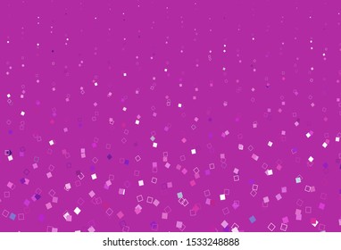 Light Pink, Blue vector backdrop with lines, rectangles. Rectangles on abstract background with colorful gradient. Smart design for your business advert.