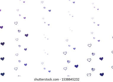 Light Pink, Blue vector backdrop with sweet hearts. Illustration with hearts in love concept for valentine's day. Pattern for marriage gifts, congratulations.