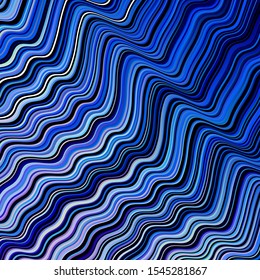 Light Pink, Blue vector backdrop with bent lines. A sample with colorful lines, shapes. Colorful wave pattern for your design.