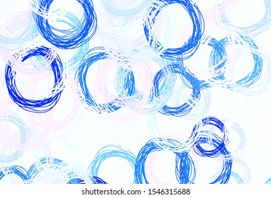 Light Pink, Blue vector backdrop with dots. Glitter abstract illustration with blurred drops of rain. Design for your business advert.
