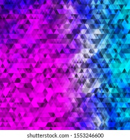 Light Pink, Blue vector backdrop with lines, triangles. Smart design in abstract style with gradient triangles. Best design for posters, banners.