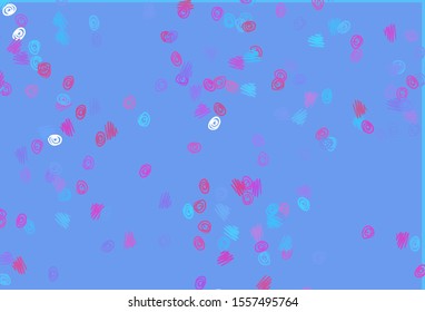 Light Pink, Blue vector backdrop with dots. Abstract illustration with colored bubbles in nature style. Pattern for beautiful websites.