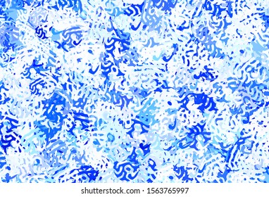 Light Pink, Blue vector backdrop with memphis shapes. Colorful chaotic forms with gradient in modern style. Simple design for your web site.