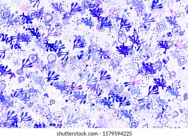 Light Pink, Blue vector backdrop with memphis shapes. Illustration with colorful gradient shapes in abstract style. Simple design for your web site.