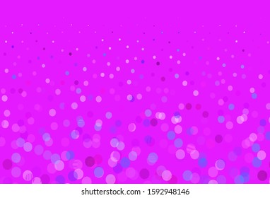 Light Pink, Blue vector backdrop with dots. Glitter abstract illustration with blurred drops of rain. Pattern for ads, leaflets.