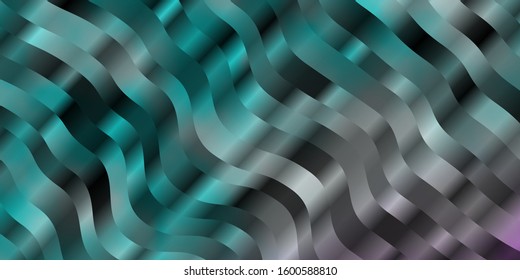 Light Pink, Blue vector backdrop with curves. Abstract illustration with gradient bows. Best design for your posters, banners.
