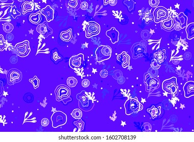Light Pink, Blue vector backdrop with memphis shapes. Modern abstract illustration with colorful random forms. Background for a cell phone.
