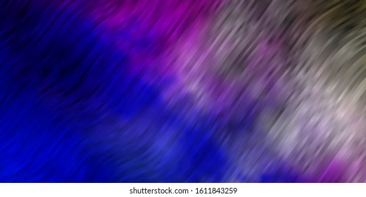 Light Pink, Blue vector backdrop with curves. Colorful illustration with curved lines. Design for your business promotion.