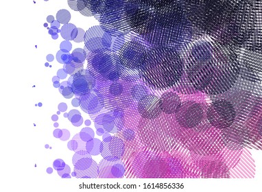 Light Pink, Blue vector backdrop with dots. Glitter abstract illustration with blurred drops of rain. New template for your brand book.
