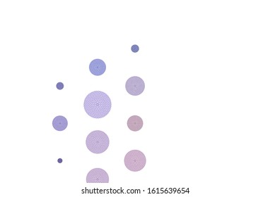 Light Pink, Blue vector backdrop with dots. Glitter abstract illustration with blurred drops of rain. Pattern for textures of wallpapers.