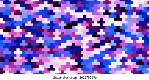 Light Pink, Blue vector backdrop with rectangles. Colorful illustration with gradient rectangles and squares. Template for cellphones.