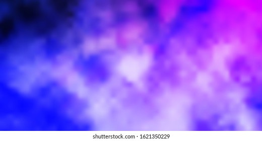 Light Pink, Blue vector backdrop with cumulus. Abstract illustration with colorful gradient clouds. Template for landing pages.