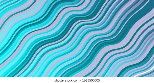 Light Pink, Blue vector backdrop with bent lines. Gradient illustration in simple style with bows. Pattern for websites, landing pages.