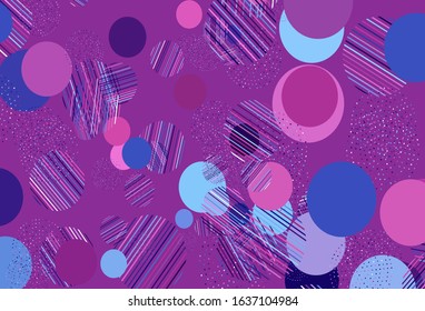 Light Pink, Blue vector backdrop with dots. Abstract illustration with colored bubbles in nature style. New template for your brand book.