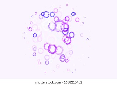 Light Pink, Blue vector backdrop with dots. Beautiful colored illustration with blurred circles in nature style. Pattern for beautiful websites.
