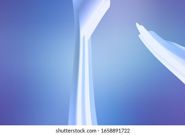 Light Pink, Blue vector backdrop with curved lines. Colorful illustration in abstract style with gradient. The best colorful design for your business.