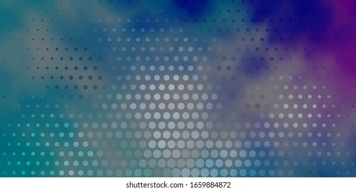 Light Pink, Blue vector backdrop with dots. Modern abstract illustration with colorful circle shapes. Design for your commercials.