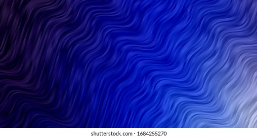 Light Pink, Blue vector backdrop with curves. Illustration in abstract style with gradient curved.  Pattern for booklets, leaflets.