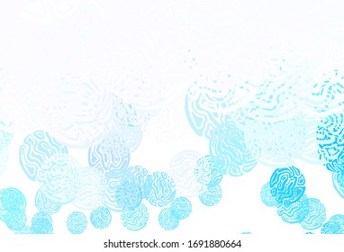 Fondo vector azul claro con formas memphis. Ilustración abstracta moderna con formas aleatorias coloridas. Diseño sencillo para su sitio web.