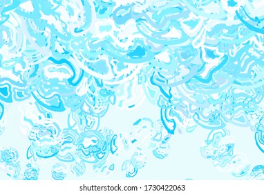 Fondo vector azul claro rosa con formas memphis. Ilustración abstracta moderna con formas aleatorias coloridas. Diseño sencillo para su sitio web.