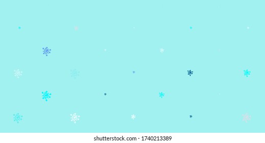 Light Pink, Blue vector backdrop with virus symbols. Colorful abstract illustration with gradient medical shapes. Simple design against epidemic information.