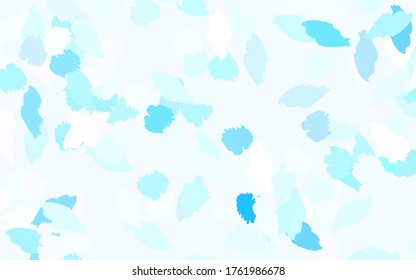 Fondo vector azul claro rosa con formas memphis. Diseño decorativo en estilo abstracto con formas aleatorias. Fondo para un teléfono móvil.