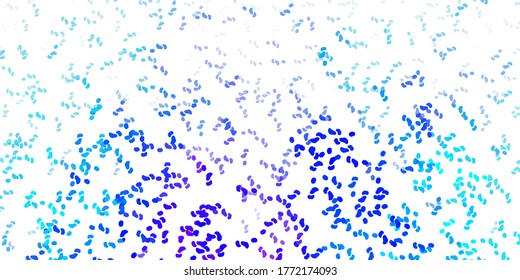 Light pink, blue vector backdrop with chaotic shapes. Illustration with colorful shapes in abstract style. Simple illustration for your web site.