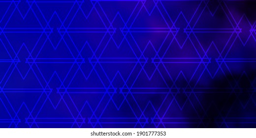 Hellrosa, blauer Vektorhintergrund mit Linien, Dreiecken. Schöne Illustration mit Dreiecken im Naturstil. Muster für Webseiten.