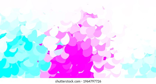 Light pink, blue vector backdrop with chaotic shapes. Illustration with colorful shapes in abstract style. Elegant design for wallpaper set.
