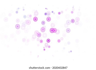 Light Pink, Blue vector backdrop with dots. Blurred decorative design in abstract style with bubbles. Pattern for textures of wallpapers.