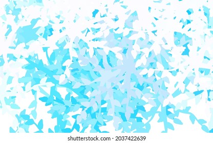Hellrosa, blauer Vektorhintergrund mit Memphis-Formen. Einfache farbige Illustration mit abstrakten Farbverlauf-Formen. Modernes Design für Ihre Visitenkarte.