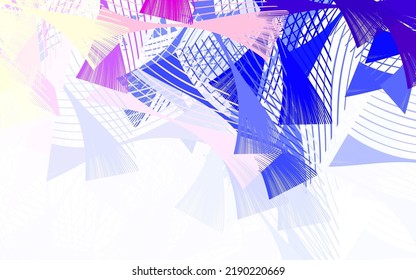 Light Pink, Blue vector backdrop with memphis shapes. Simple colorful illustration with abstract gradient shapes. Elegant design for wallpapers.