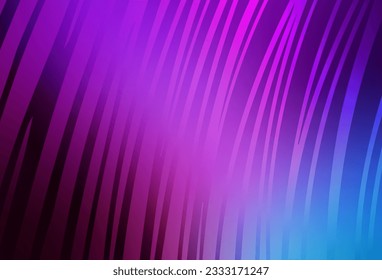 Light Pink, Blue vector backdrop with wry lines. Modern gradient abstract illustration with bandy lines. Best design for your business.