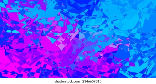 Light Pink, Blue vector backdrop with triangles, lines. Simple design in abstract style with triangles, lines. Landing pages material.