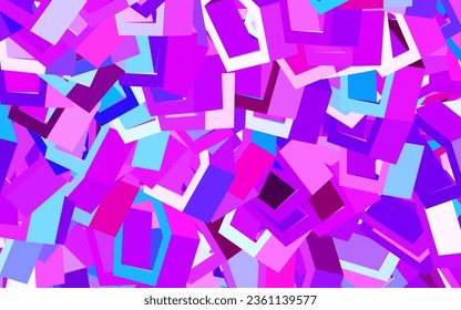 Light Pink, Blue vector backdrop with hexagons. Illustration with set of colorful hexagons. New template for your brand book.